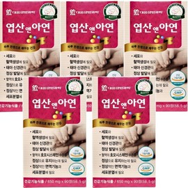 대웅생명과학 엽산앤아연 90정x5개 정상적인 면역기능과세포분열에필요 Daewong Bio Science Folic Acid and Zinc 90 Tablets x 5 Packs - Necessary for Normal Immune Function and Cell Division