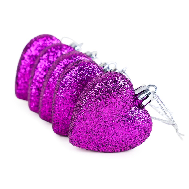Christmas Concepts® Pack of 8 - 60mm Heart Shaped Christmas