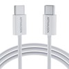 AFFHAUSEN USB-C Cable, 2.1m, 60W Fast Charge 480Mbps Matte White