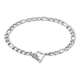 KRKC 3/4/5 mm Bracelet Women/Men, 15-20 cm Link Bracelet in Silver/18 K Gold Plated, Curb Chain Bracelet, Solid Stainless Steel, Curb Chain Bracelet, Christmas Gift, Stainless Steel