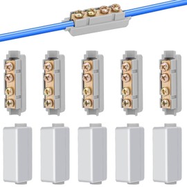 Linkstyle 10PCS 8-4 AWG Guage Wire Connector Nut Kit, 1 in 1 Out 100A Splicing Quick Wiring Connection Terminal Wire Connectors Kit,