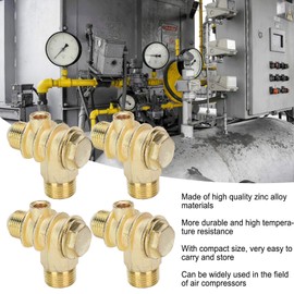 ANKROYU 4PCS Air Compressor Check Valve, Male Female Threaded Tube Connector, Zinc Alloy Check Valve for Central Pneumatic Air Compressor Accessory