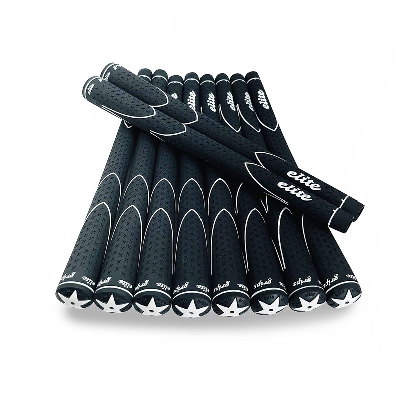 elitegrips X360 M58 Golf Grips, Set of 10, Black with