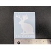 Jackalope Decal 4 Pack: Assorted Jackalope Decals (White, Small ~3.5")