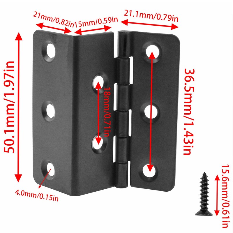 Zangc 2-inch Cabinet Hinge Nickel Swing Transparent Expandable Hinges for