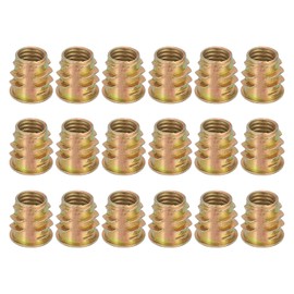 sourcing map 18 Pcs Threaded Inserts for Wood, Zinc Alloy M8 Thread Inserts Nuts Hex Socket Drive Screw 13mm Length for Furniture, Cabinet, Tables and Chairs