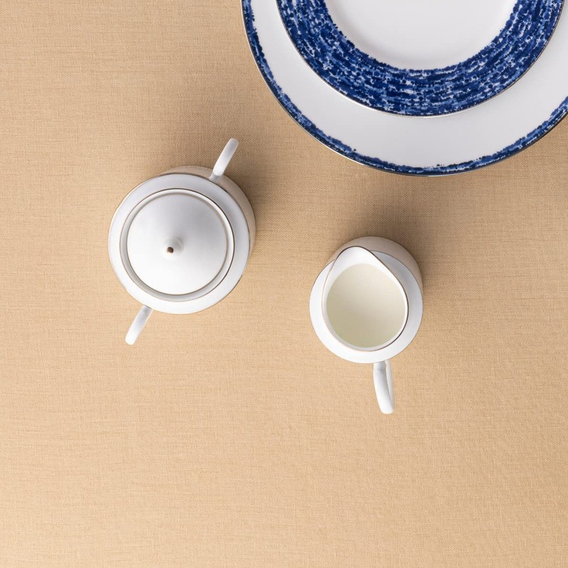 Noritake Blue Rill Sugar and Creamer Set