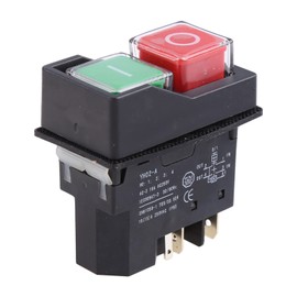 Waterproof IP55 Push Button Electromagnetic Switch 16A Magnetic Starter Power Tool Safety Switches For Machine Tool Waterproof Motor Table Saw Switch Start Stop Switch On/off Button Start Stop Push
