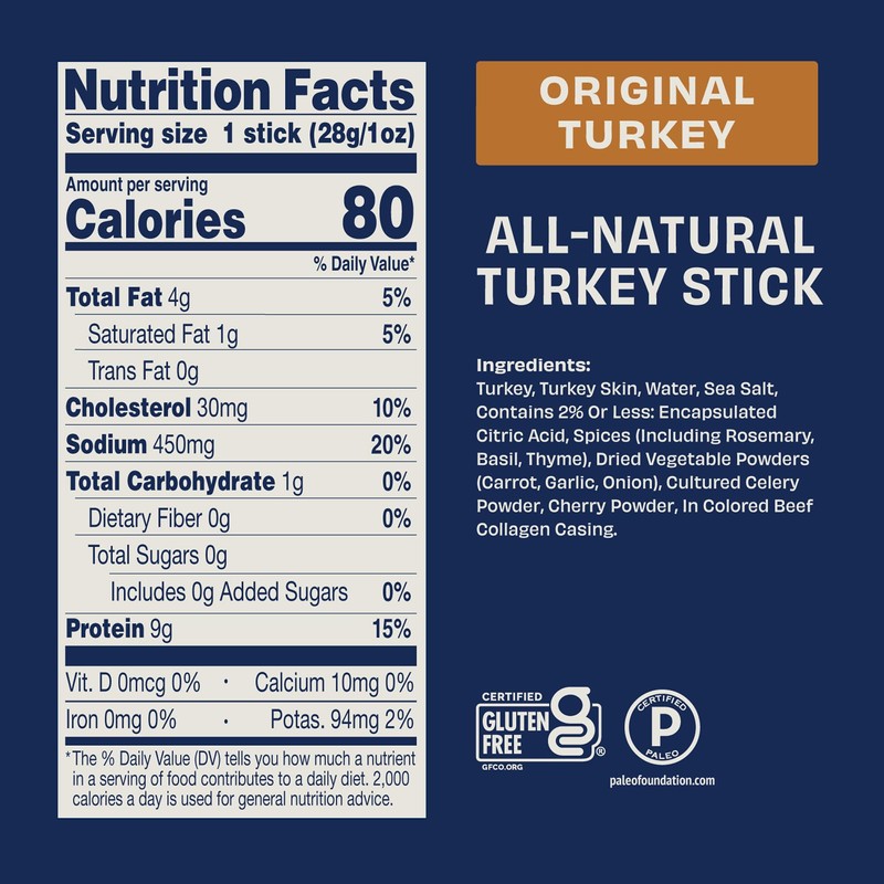 Archer Jerky Turkey Jerky Sticks - All Natural Turkey Sticks,