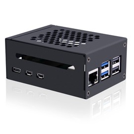 GeeekPi Metal Case for Raspberry Pi 5, Support X1000/X1001/N04/N05 PCIe Peripheral Board