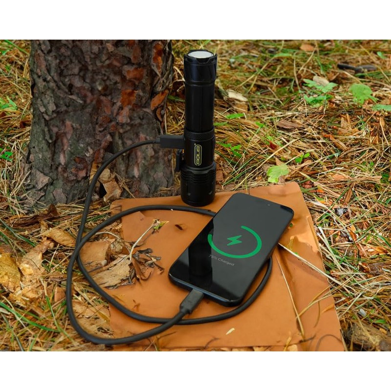 Jonard Tools Solis SOL-F1 Rechargeable Tactical Flashlight - 1500 Lumens,