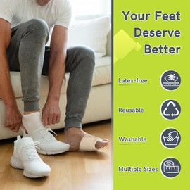 Metatarsal Pads, Ball of Foot Cushion Pads, Breathable Soft Pads, Metatarsal Support for Men Women (Beige S)