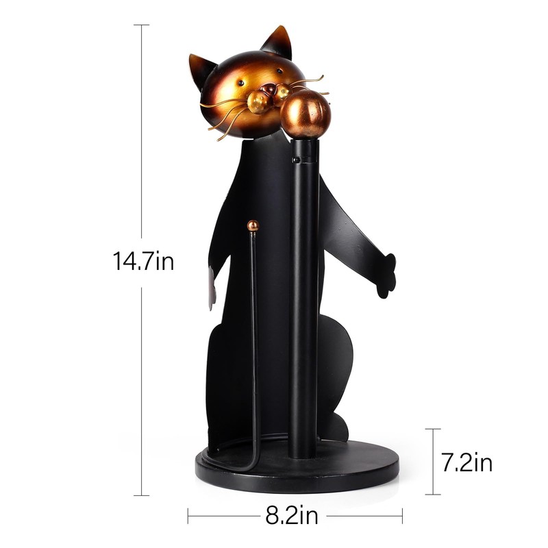 Cat Paper Towel Holder Countertop, Farmhouse Paper Towel Holder Stand