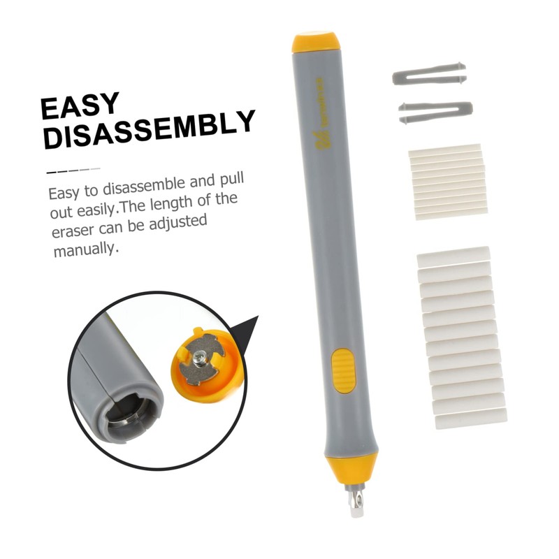 TEHAUX 3 Sets Electric Eraser Erasers for Mechanical Pencil Kid