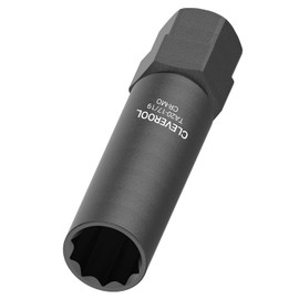 CLEVEROOL 10 Spline Lug Nut Socket, Compatible with Bimecc 10-Spline Lug Nuts and Lug Bolts, Replacement for TA20-17/19, 10-Spline Lug Nut Key with 17MM and 19MM Hex Drive, CR-MO