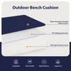 Favoyard Favoyard Outdoor Bench Cushion 45 x 18 Inch Waterproof Patio Furniture Cushions 3-Year Color Fastness Garden Sofa Settee Couch Swing Pads with Handle and Adjustable Straps, Blue