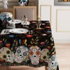 XCHI Dia De Los Muertos - Mantel rectangular lavable, estilo