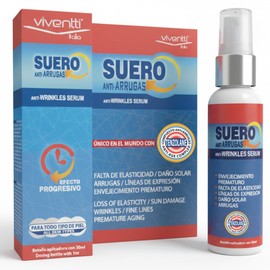Antiarrugas de VIVENTTI Serum para arrugas, manchas, marcas, resequedad, poca elasticidad, daño solar - mejora la hidratación y luminosidad, todo tipo de piel. El único con TENZOLANE Fórmula Italiana