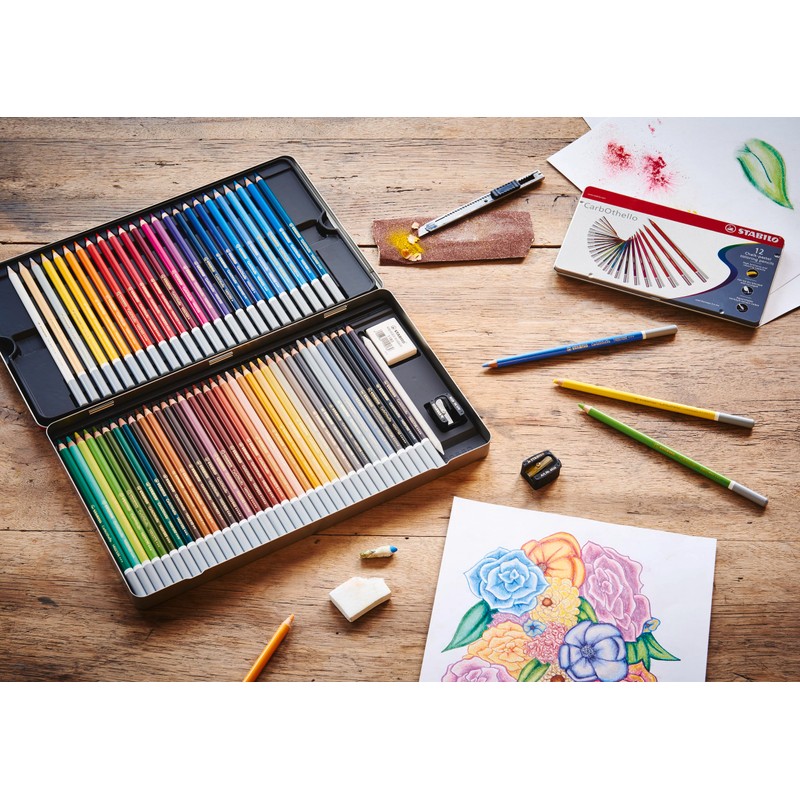 STABILO CarbOthello - Chalk-Pastel Pencil - Pack of 12 -