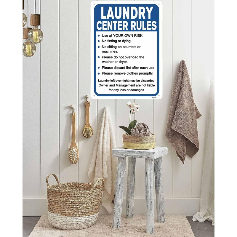 Laundry Rules Signs,Laundry Decor Sign,Laundry Signs,Laundry Center Wall Decor Sign,