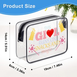 Magic Snack Lover Gifts Snack Clear Pouch Travel Makeup Bag Funny Inspired Gift for Teens Girl Zipper Cosmetic Bag Graduation Christmas Birthday Gifts for Sister Daughter Friend Friendship Gift
