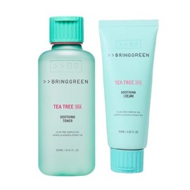 Bring Green Tea Tree Cica Soothing Toner 250ml + Cream 100ml / 브링그린 티트리시카 수딩토너 250ml+크림 100ml