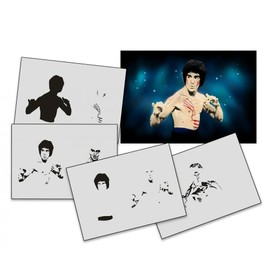 AS-338 Legend Step by Step Airbrush Stencil Size L