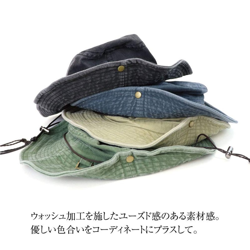 SWINGPLUS Adventure Hat, Safari Hat, Washed Cotton, Adjustable Size, One