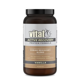 Vital Protein Plant Protein Performance Formula 500GM | Vegan Recovery Blend, Dark Amber (VGPPERVAN)