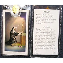 St Rita ~ Prayer Card and Medal