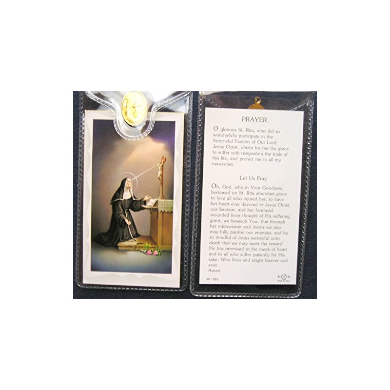 St Rita ~ Prayer Card and Medal