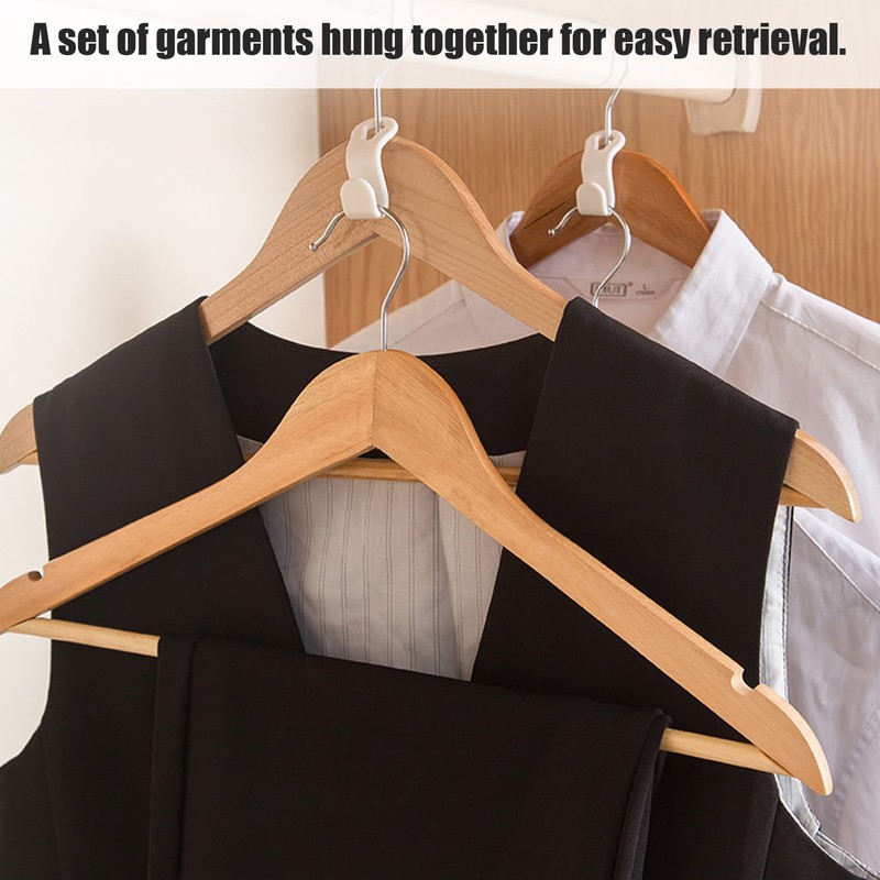 Pack of 60 Clothes Hangers Connecting Hooks, Hooks for Hangers