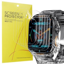 Blueshaweu Screen Protector Compatible with LIGE Smartwatch 1.91 Inch FV3, HD Clear Flexible TPU Screen Protector [Pack of 6] Compatible with LIGE FV3 Smartwatch (Transparent)