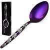 BNAZIND Kunz Purple Spoon | 18/10 Stainless Steel Titanium Shiny