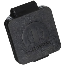 Mopar 1 Pack 82208455AB Hitch Plug, 2", Black, Logo