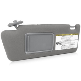 Left Driver Side Sun Visor Without Sunroof Fit for 2005 2006 2007 2008 2009 2010 2011 2012 2013 2014 for Toyota Tacoma Gray Sunvisor Replace 74320-35C10-B0,74320-04181-B1, 74320-35B50-B0