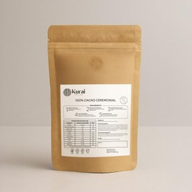 Kurai 100% Pure Ceremonial Cacao | Rich in antioxidants & magnesium. Supports focus & wellness. No sugar, gluten-free. Ideal for rituals or daily cacao drinks. (8 oz)