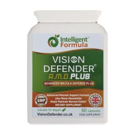 VISION DEFENDER AMD PLUS: Suplemento Macular Vegano Fórmula AREDS2 Mejorado