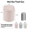 Hespama Pink Mini Round Swing Lid Trash Bin, 0.5 Gallon