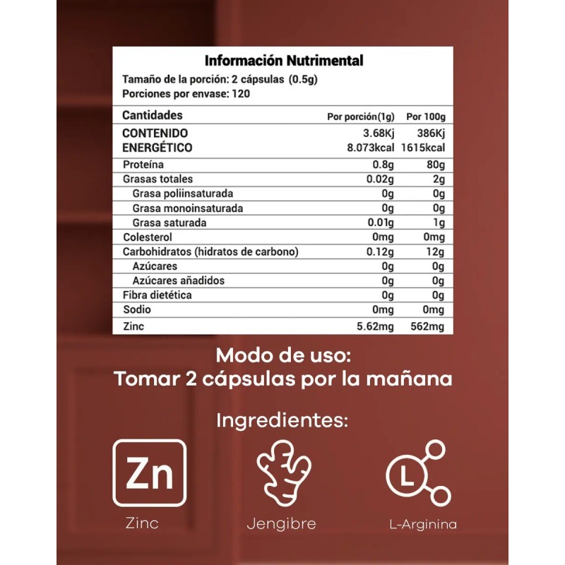 Suplemento en cápsulas FitLife L-arginina x 1g