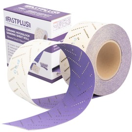 Clean Sandpaper Roll Purple Clean Sanding Rolls 70 mm x 12 m Multi-Hole Sandpaper Roll Rectangular Hand Torn Sandpaper for Removing Coatings, Car Sanding, 220 Grit