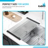 KABCO 18 Inch Multifunctional Foldable Roll Up Dish Drying Rack,