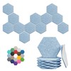 Hexagonal Acoustic Panels-12 Pack High-Density Sound Absorbing Panels 12"X10"X0.4" for