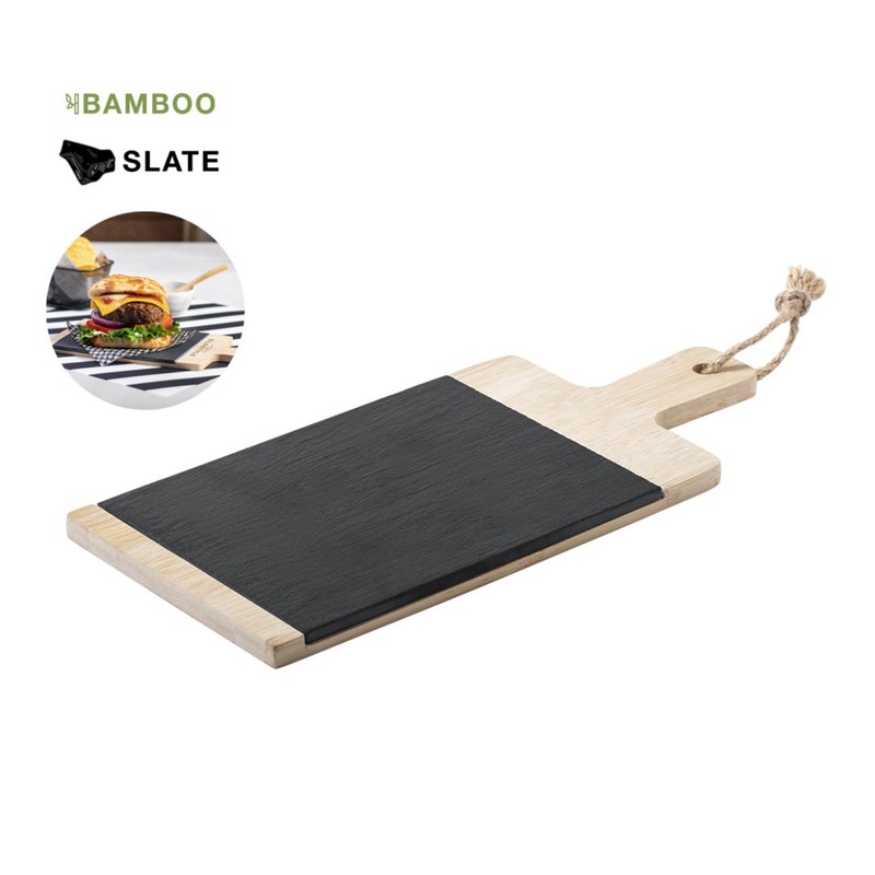 Slate and Bamboo Chopping Board Special for Food Presentation