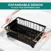 HANLE Small Dish Drying Rack in Sink, Expandable Stainless Steel