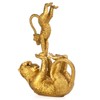 Moritz Decorative Figure Monkey Yoga Mother Playing with Child Polyresin
