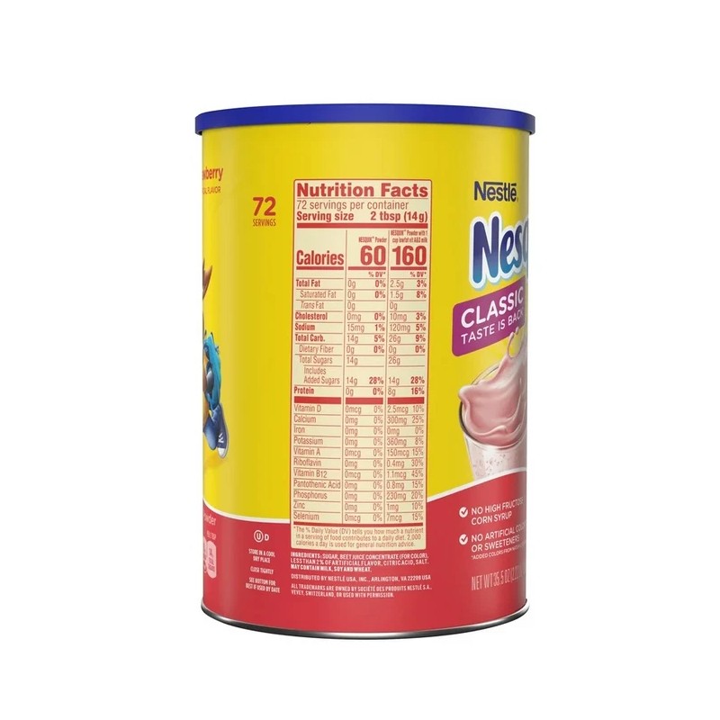 Nestle Nesquik Strawberry Flavor Powder Drink Mix, 35.5 oz