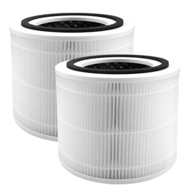 Core 300 Air Purifier Filter Replacement, Compatible with Levoit Core 300, Core 300S, Core 300P, Core P350, Core 300-RF, Core 300-RAC Air Purifier, 3-in-1 High-Efficiency Activated Carbon, 2 Pack