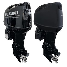 Oceansouth Custom Fit Vented Covers for Suzuki Outboard Engine (Black, DF115BG,DF140BG 4 CYL 2.0L (from 2021 up to 2024))