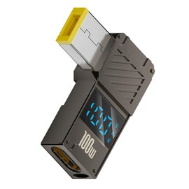 ChenYang USB C to DC Adapter,USB C Female to DC 11.0x4.5mm Barrel Jack Plug PD 100W Laptop Fast Charging Adapter with Wattage Display